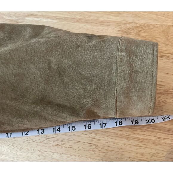 Roundtree & Yorke Men’s XLT Genuine Suede Leather Zip Jacket Tan Brown READ - Picture 14 of 16